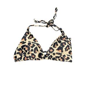 Leopard Print, Triangle, With padding Bikini Top, Swimwear, Beach Top, Size L